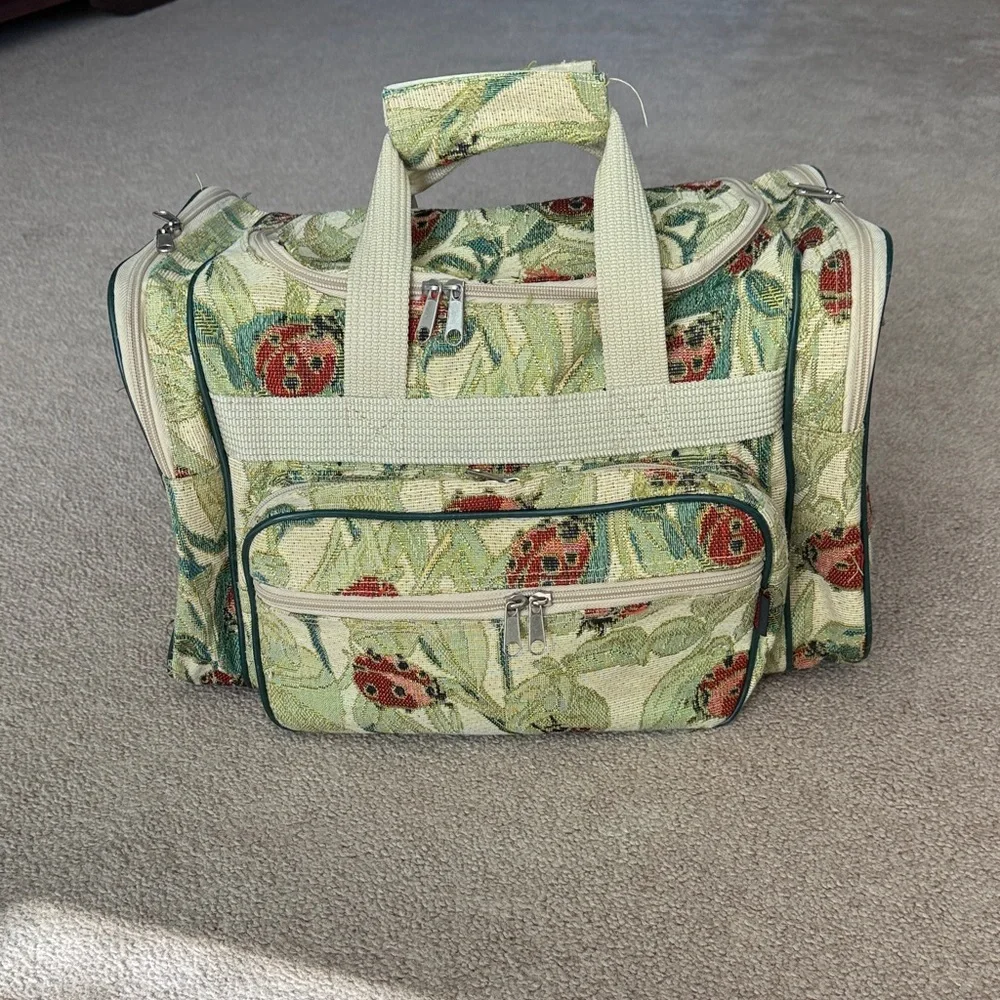 Ladybug Patterned Travel Weekender Bag/Tote